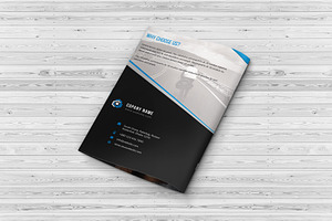 Mockup For Bi-Fold Brochure