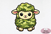 Camouflage Easter Sheep PNG, an Illustration by Daily.Designs (Thumbnail 1 of 5)