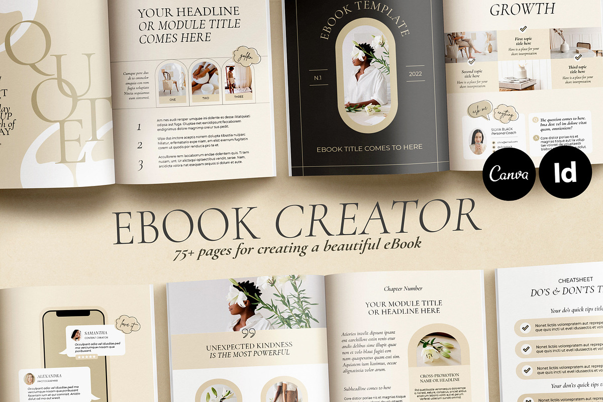 eBook for Coach / CANVA, INDD / Mona, a Magazine Template by Mirazz (Photo 1 of 21)