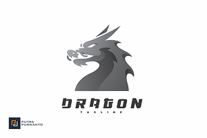 Gradient Dragon Serpent Logo