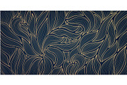 Luxury line leaves art deco patterns, a Pattern Graphic by Marylia (Thumbnail 3 of 16)