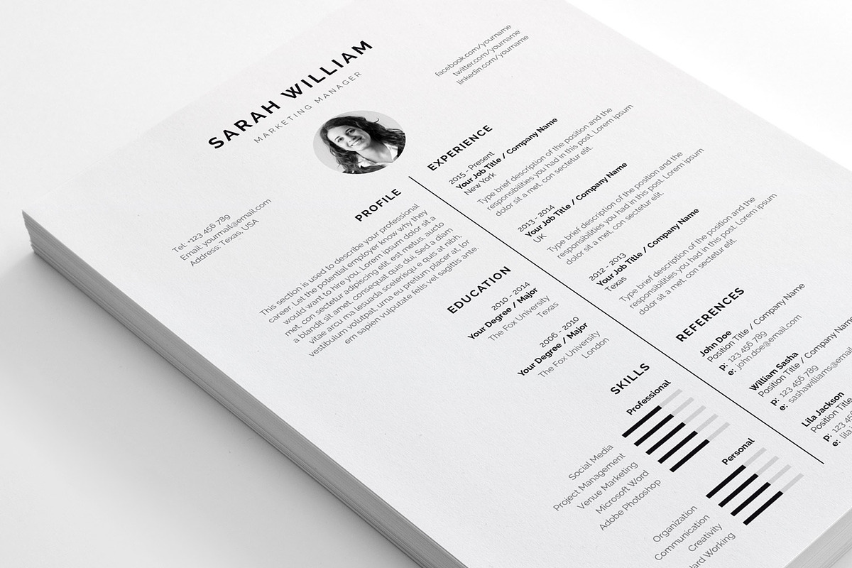 Resume/CV, a Resume Template by Mr-Template (Photo 3 of 5)