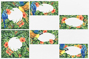 Parrots & tropical leaves watercolor, an Animal Illustration by NATASHA CHU (Thumbnail 9 of 21)