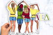 Alpha Gamma Delta Clipart Sorority, a Person Illustration by Elenbushe (Thumbnail 1 of 6)