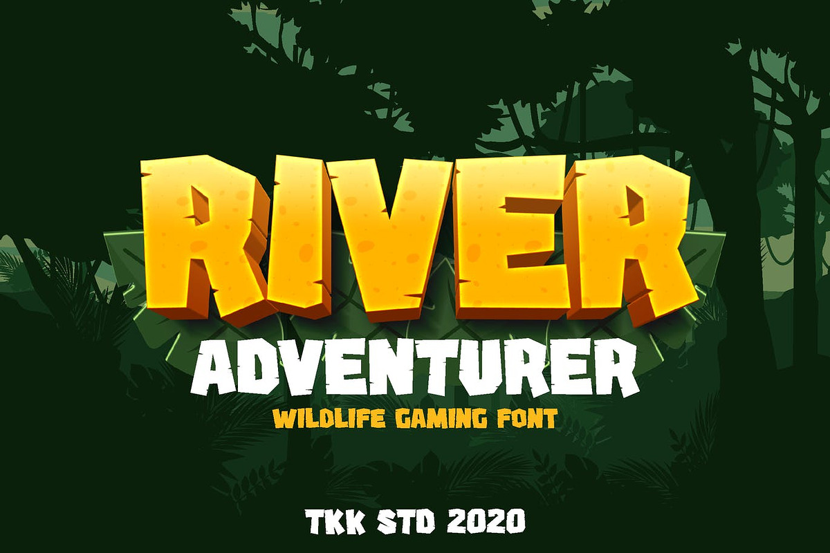 River Adventurer - Block Font, a Sans Serif Font by tokokoo (Photo 4 of 13)