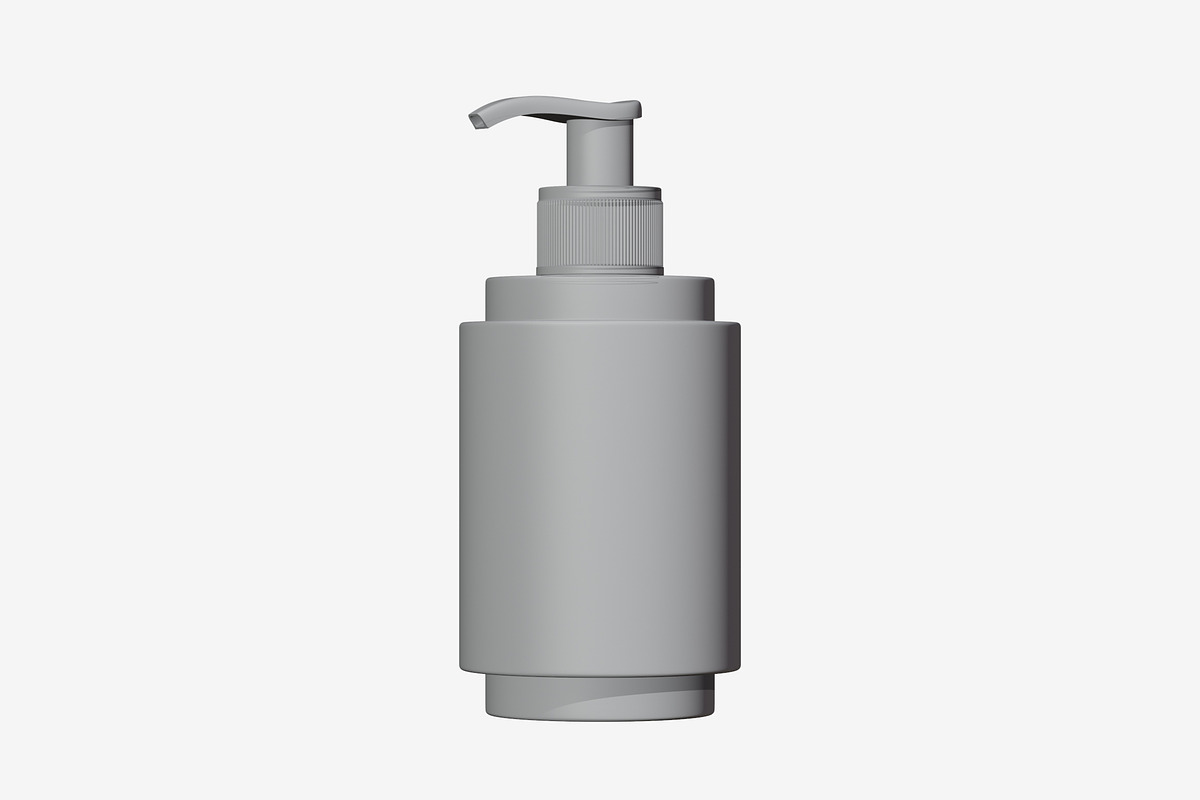 Amber Glass Pump Bottle 3D Model, an Object 3D Model by Akebareee (Photo 3 of 3)
