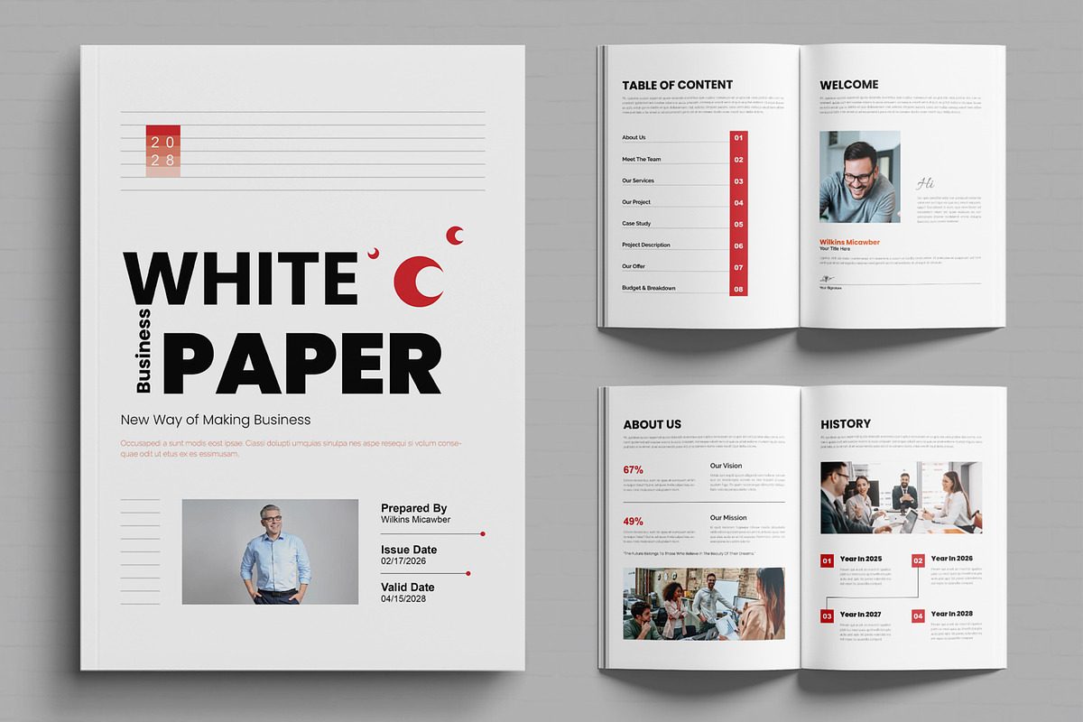 White Paper Design Layout, a Brochure Template by MightyDesign (Photo 1 of 6)