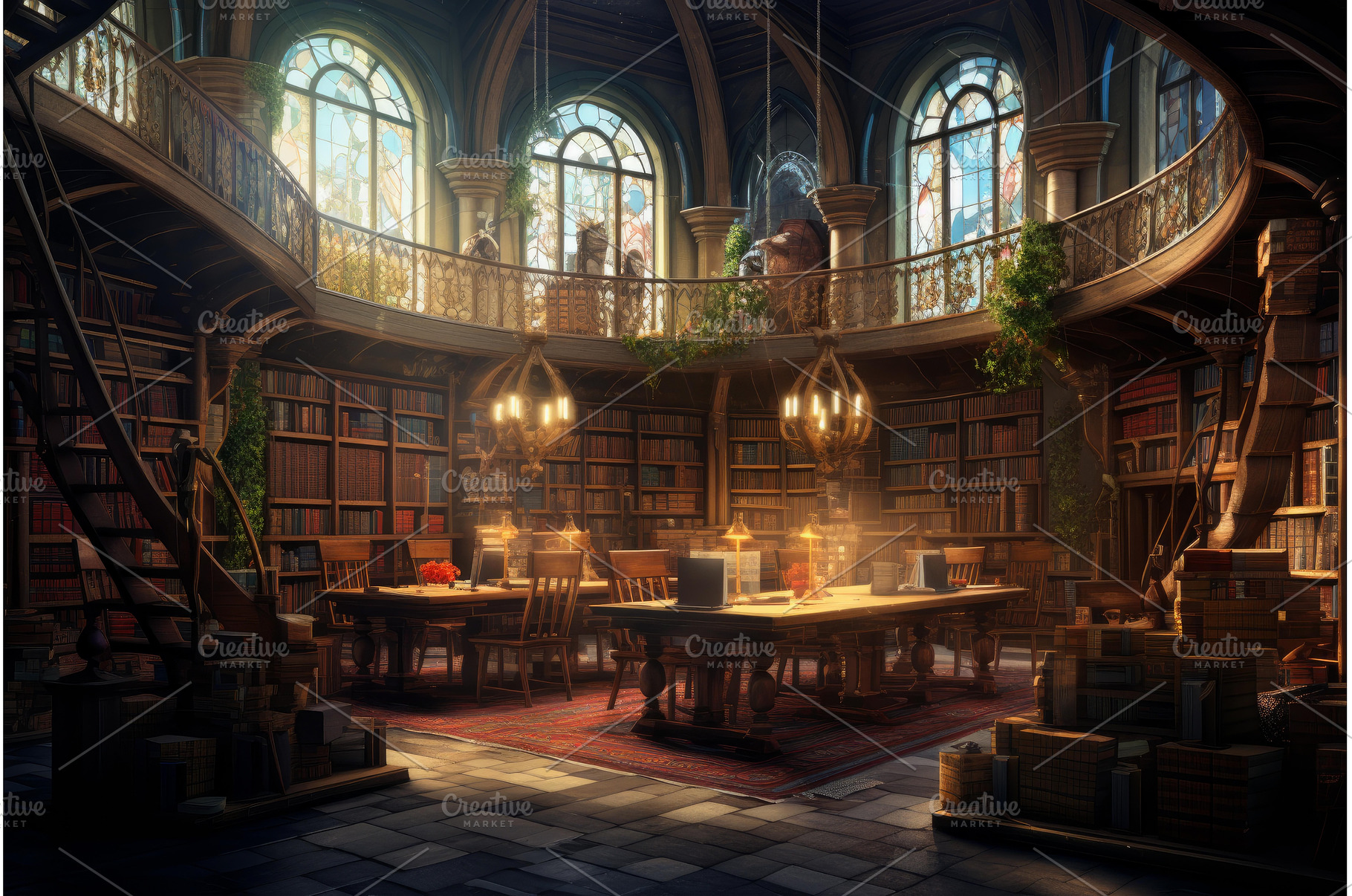 Antiquated Old library education, a School & Education Photo by Ylivdesign