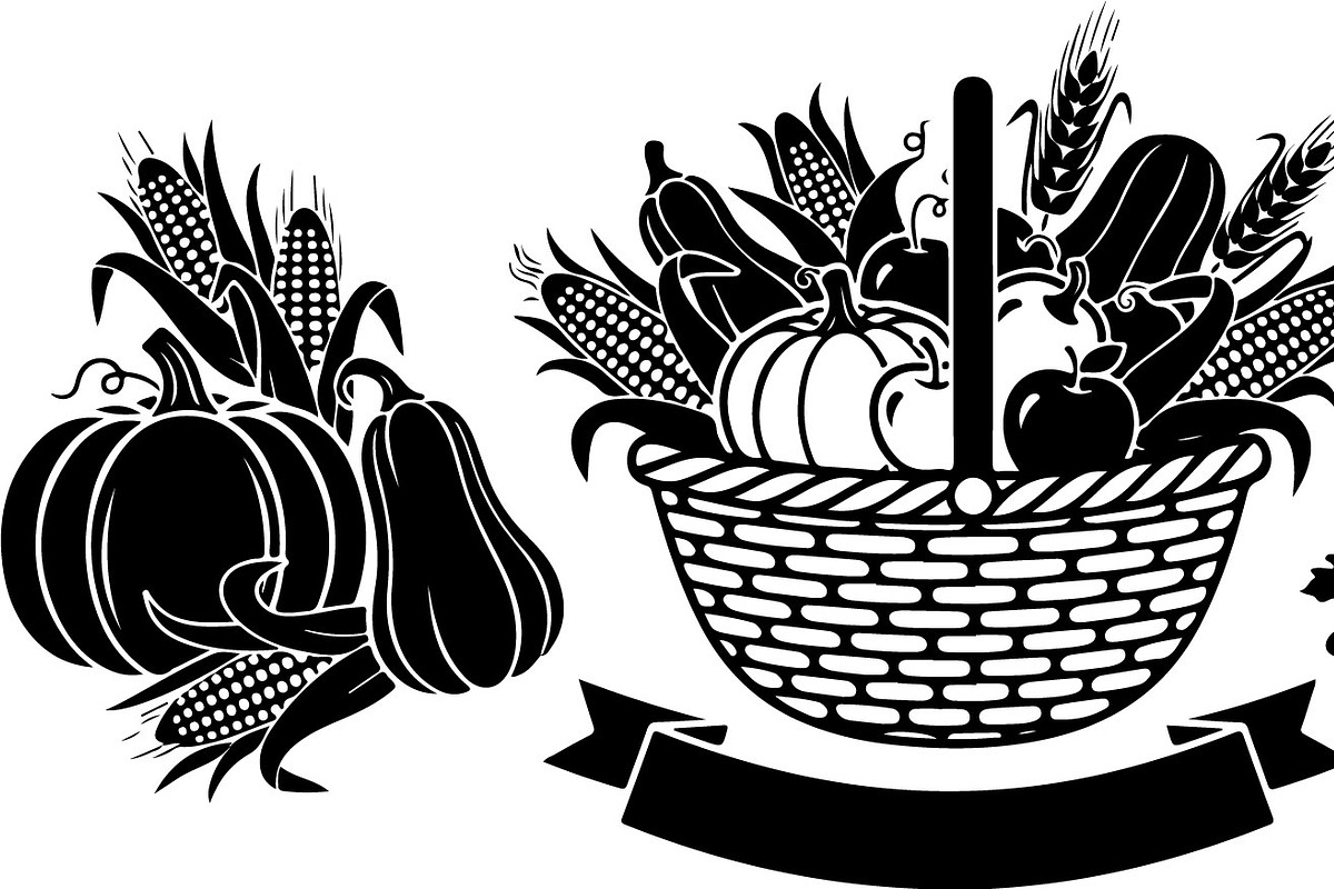 Thanksgiving Harvest Silhouette, an Illustration by Creativeshirt (Photo 21 of 51)