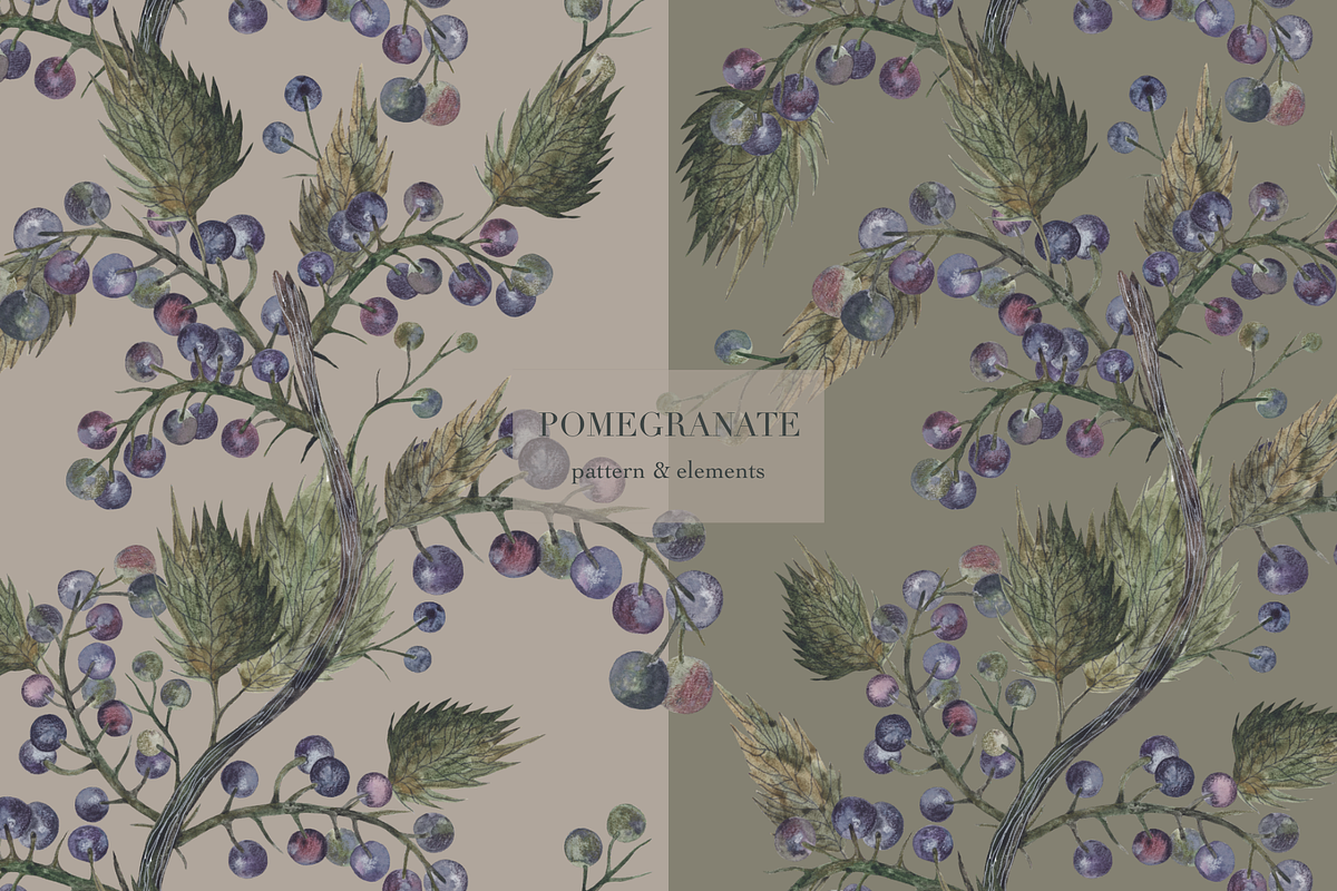 Patterns Pomegranate, a Texture Illustration by PASHKOVA (Photo 19 of 19)
