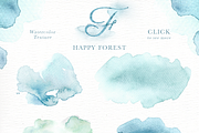 Happy Forest Watercolor Clip Art, an Animal Illustration by everysunsun (Thumbnail 4 of 6)
