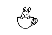 Cute Bunny Coffee Cup Vector Bundle, an Illustration by Designs_River (Thumbnail 29 of 49)