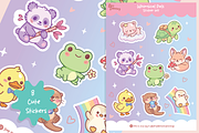 Whimsical Pals Sticker Set, an Animal Illustration by Dori Debreceni draws (Thumbnail 2 of 4)