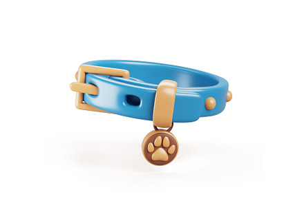 3d pet collar with id tag for cat or, an Animal 3D Model by Marozhkastudio