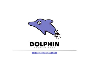 Dolphin simple logo, a Branding & Logo Template by Bayuktx