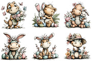 Watercolor Easter Dinosaur Clipart, an Illustration by Sublimation Artist (Thumbnail 7 of 7)