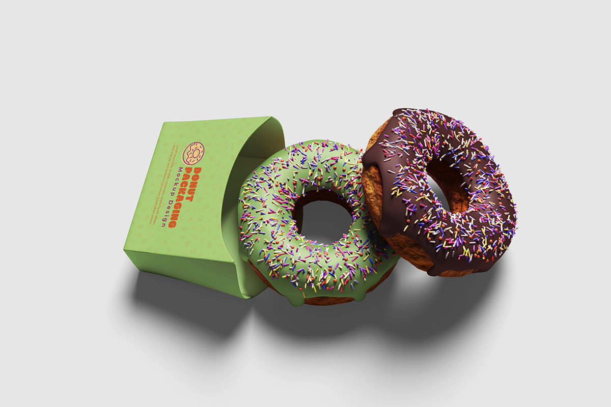 Donuts Packaging Mockup, an Advertising Mockup by bimockup (Photo 4 of 6)