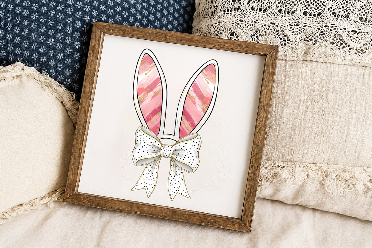 Coquette Bunny Ears Easter Png, an Illustration by Libby Wishes (Photo 3 of 6)
