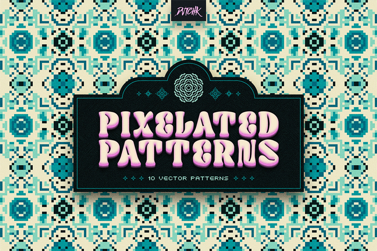 Pixel Mosaic Patterns | Vol. 07, a Pattern Graphic by dvtchk (Photo 8 of 10)
