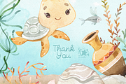 In The Sea. Watercolor Collection, an Animal Illustration by StarJam (Thumbnail 5 of 5)