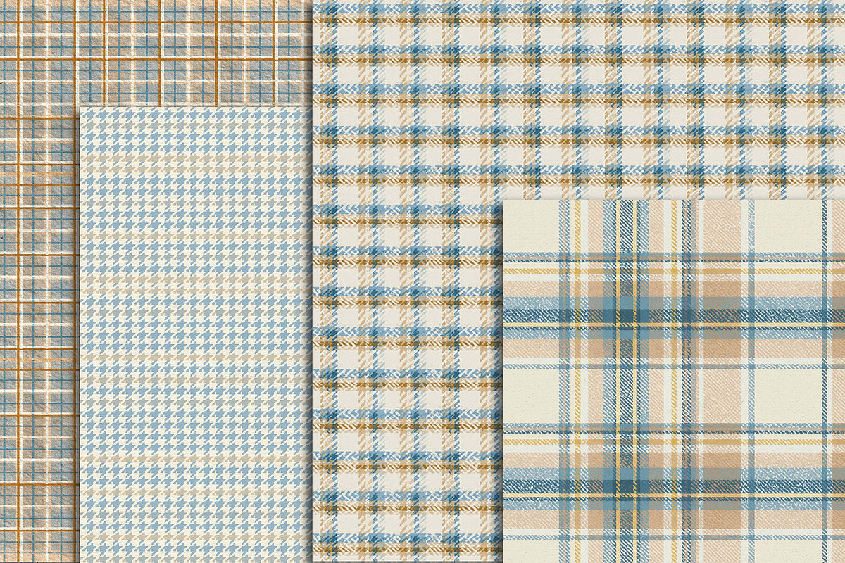 Pastel Plaid Scrapbook Paper Pack, a Pattern Graphic by Area (Photo 12 of 31)
