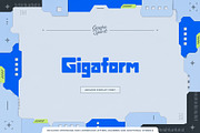 Gigaform Modular Arcade Display Font, a Blackletter Font by Graphic Spirit (Thumbnail 1 of 8)