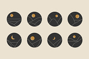 16 Abstract Sun and Mountain Prints, a Background Graphic by C Design Studio (Thumbnail 5 of 9)