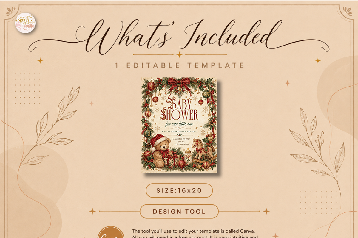 Baby Shower Welcome Canva Template, a Marketing Template by KennedyStudio (Photo 6 of 6)
