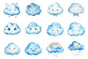 Blue Emoticon Cloud, an Illustration by Design Market (Thumbnail 3 of 4)