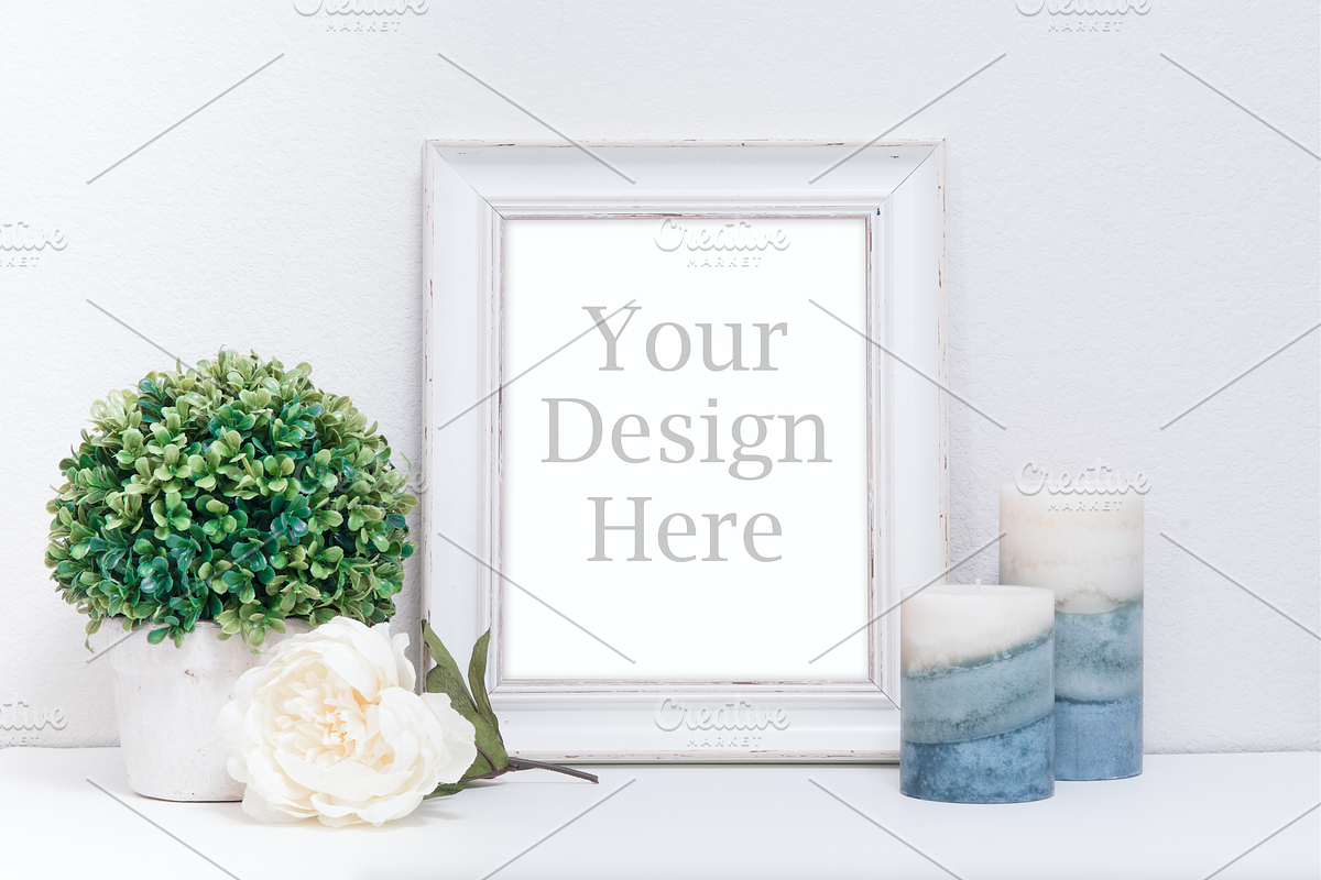 White Frame Mockup Bundle (5 Pack), a Print Template by daltonaiken (Photo 2 of 6)