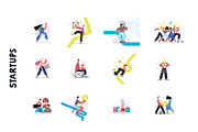 Startups flat vector illustrations, a Templates & Theme by Grivina's shop (Thumbnail 4 of 45)