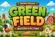 Green Field - Modern Kids Font