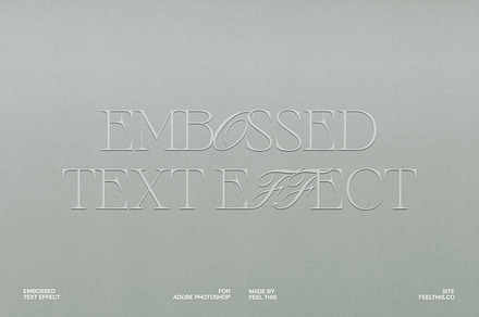 Embossed Paper Text Effect, a Packaging Mockup by Feel This