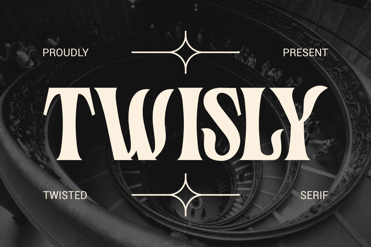 Twisly Twisted Serif Font, a Font by PutraCetol Studio (Photo 1 of 5)