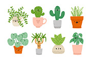 Cartoon house plants characters, a Decorative Illustration by Stolenpencil (Thumbnail 3 of 4)