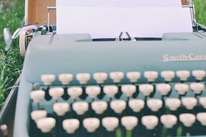 Retro typewriter featuring typewriter, smith corona, and vintage