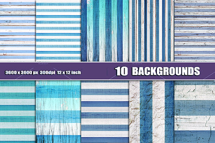 Nautical painted wood backgrounds