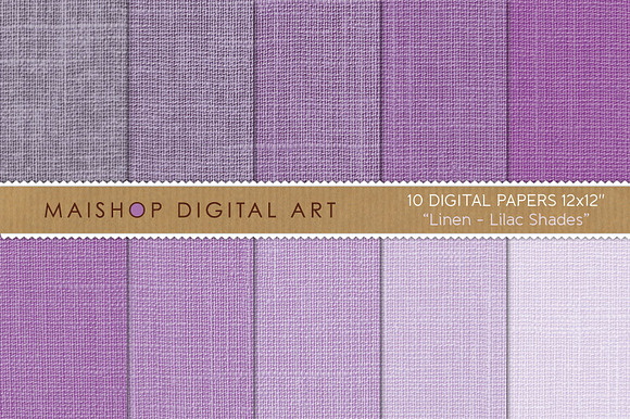 Digital Paper Purple Linen preview 4