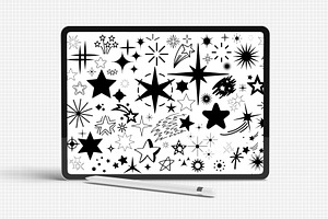 Procreate Star Stamps. Star Brushes