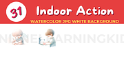 Indoor Action watercolor JPG white, a Person Illustration by John_Walker (Thumbnail 2 of 3)