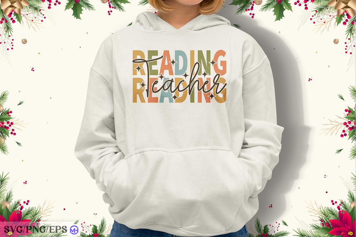 Retro Reading Teacher SVG PNG Design, a Graphic by mh_arif (Photo 3 of 4)