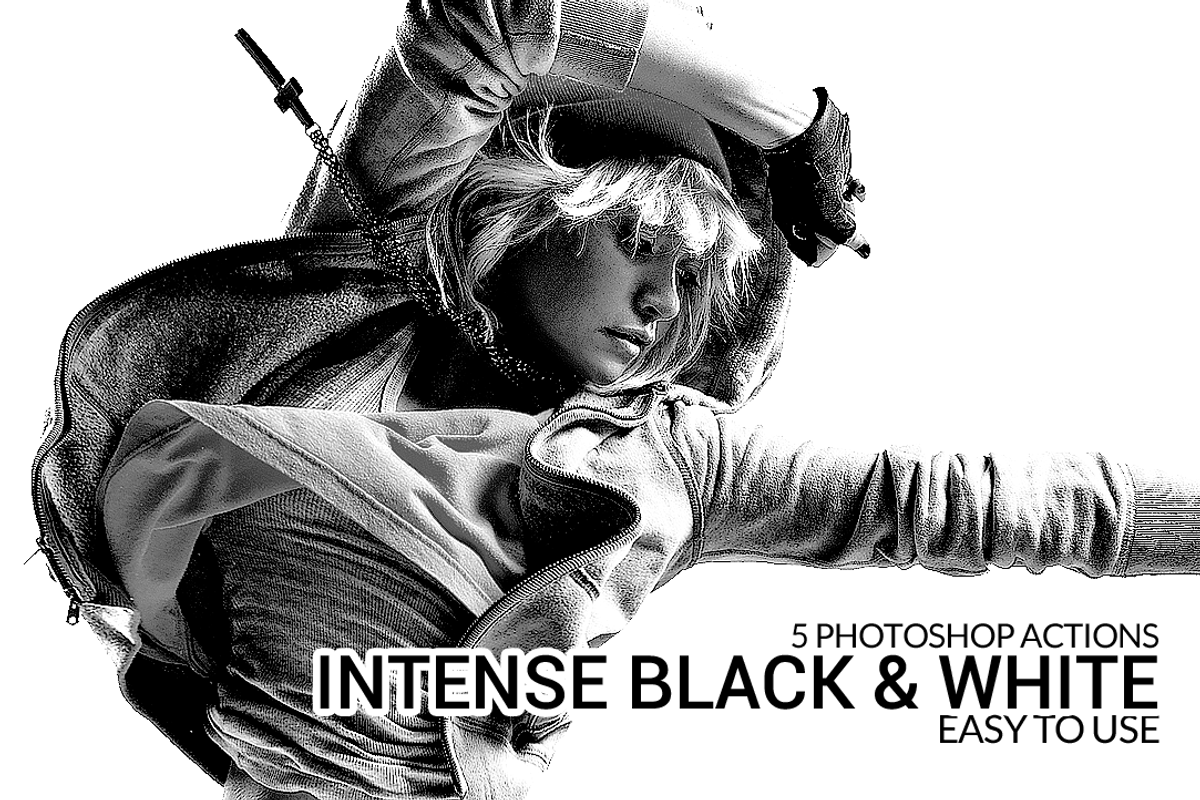 Intense Black & White Actions, an Action Add-On by Designer Essentials (Photo 1 of 10)