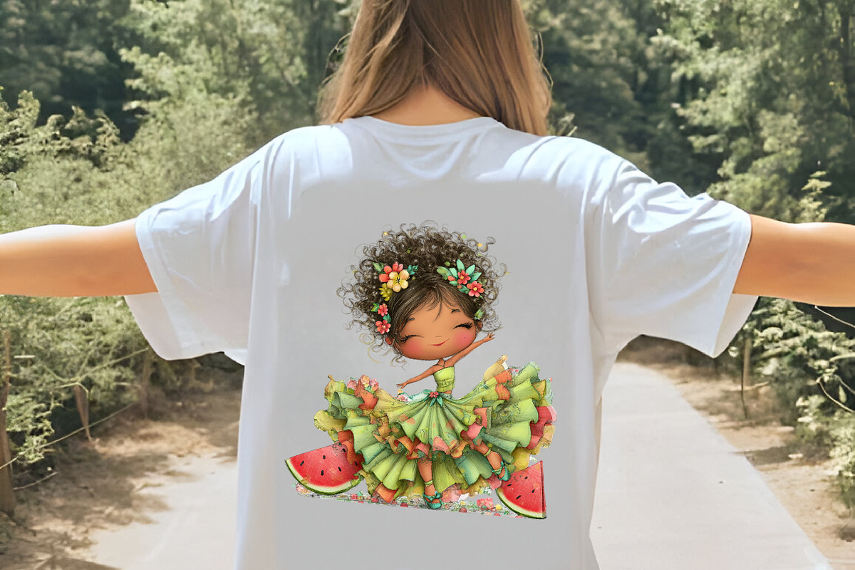 Whimsical Summer Watermelon Girls Cl, an Illustration by Digital Artistic99 (Photo 7 of 10)