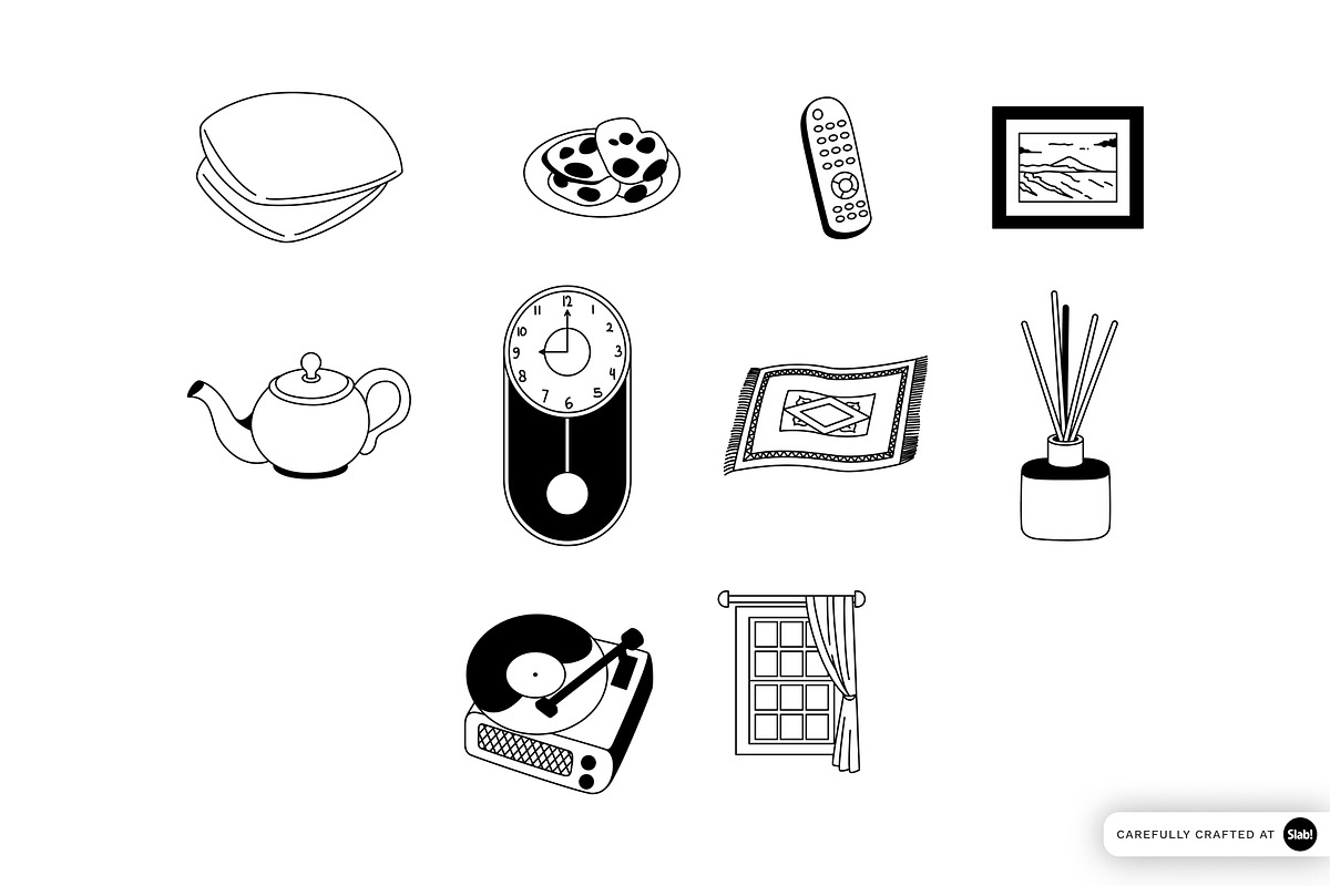 Home & Cozy Icon Illustration, an Object Graphic by SLAB! Design (Photo 3 of 3)