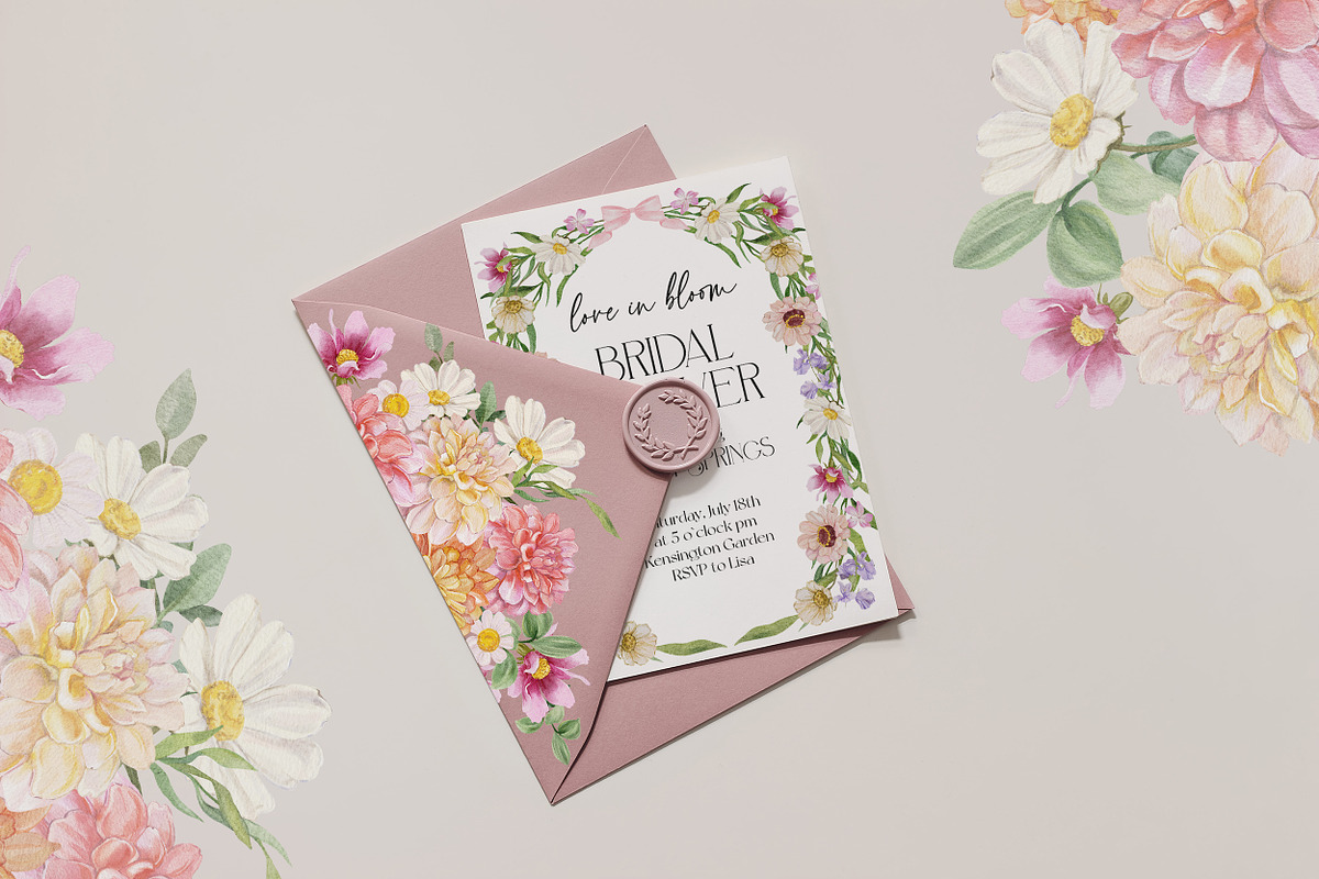 In Bloom Watercolor Florals, a Seasonal Illustration by Catch the Dream Art (Photo 2 of 14)