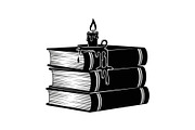 Vintage Book Stack Candle Bundle, an Illustration by jahid234 (Thumbnail 22 of 31)