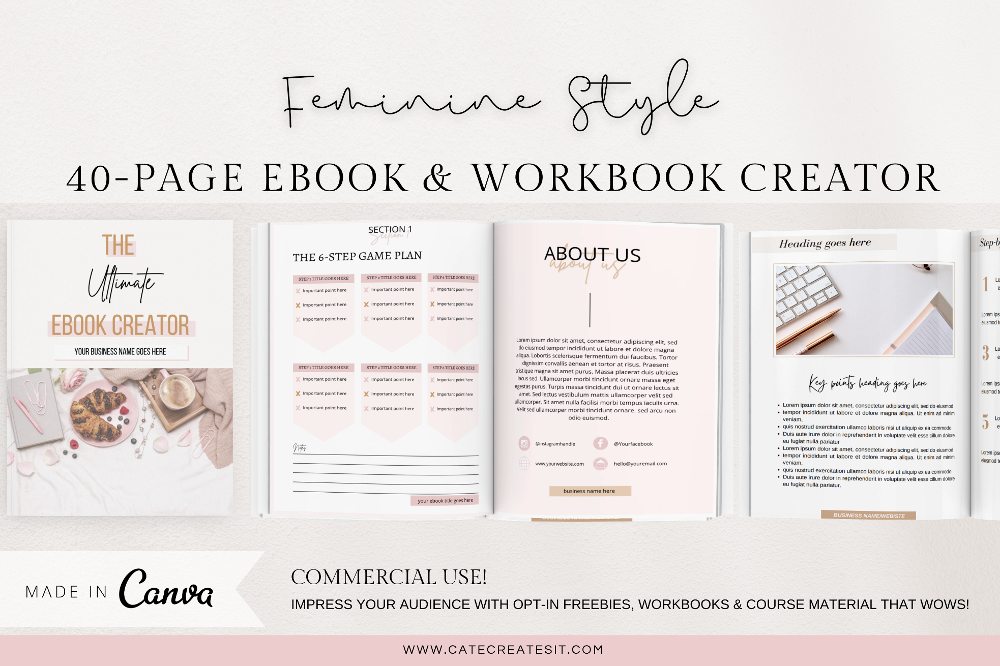 Canva course workbook ebook creator | Templates & Themes ~ Creative Market