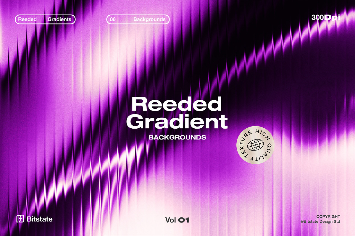 Reeded Gradient Backgrounds, a Background Graphic by Bitstate Design (Photo 1 of 4)