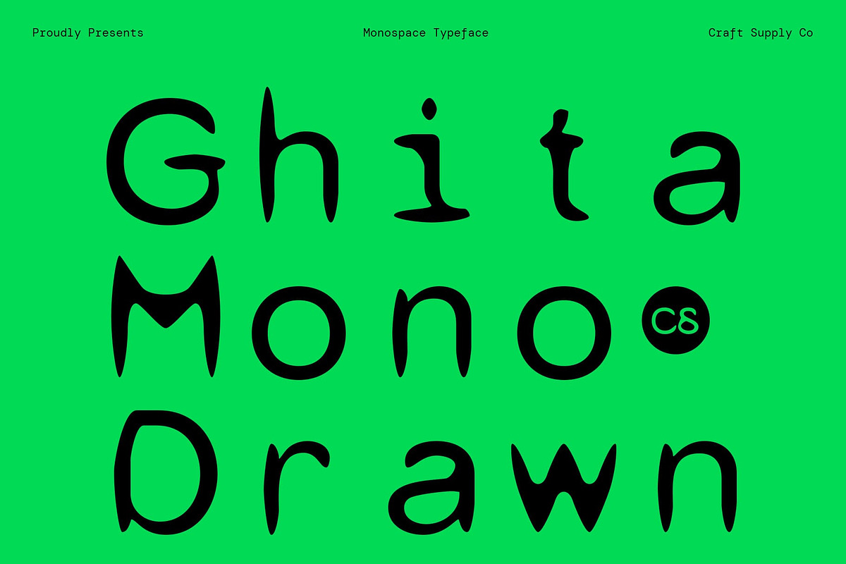 CS Ghita Mono Drawn, a Sans Serif Font by Craft Supply Co. (Photo 1 of 8)