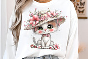Whimsical Summer Cat Clipart, an Illustration by SinaCreation (Thumbnail 4 of 7)